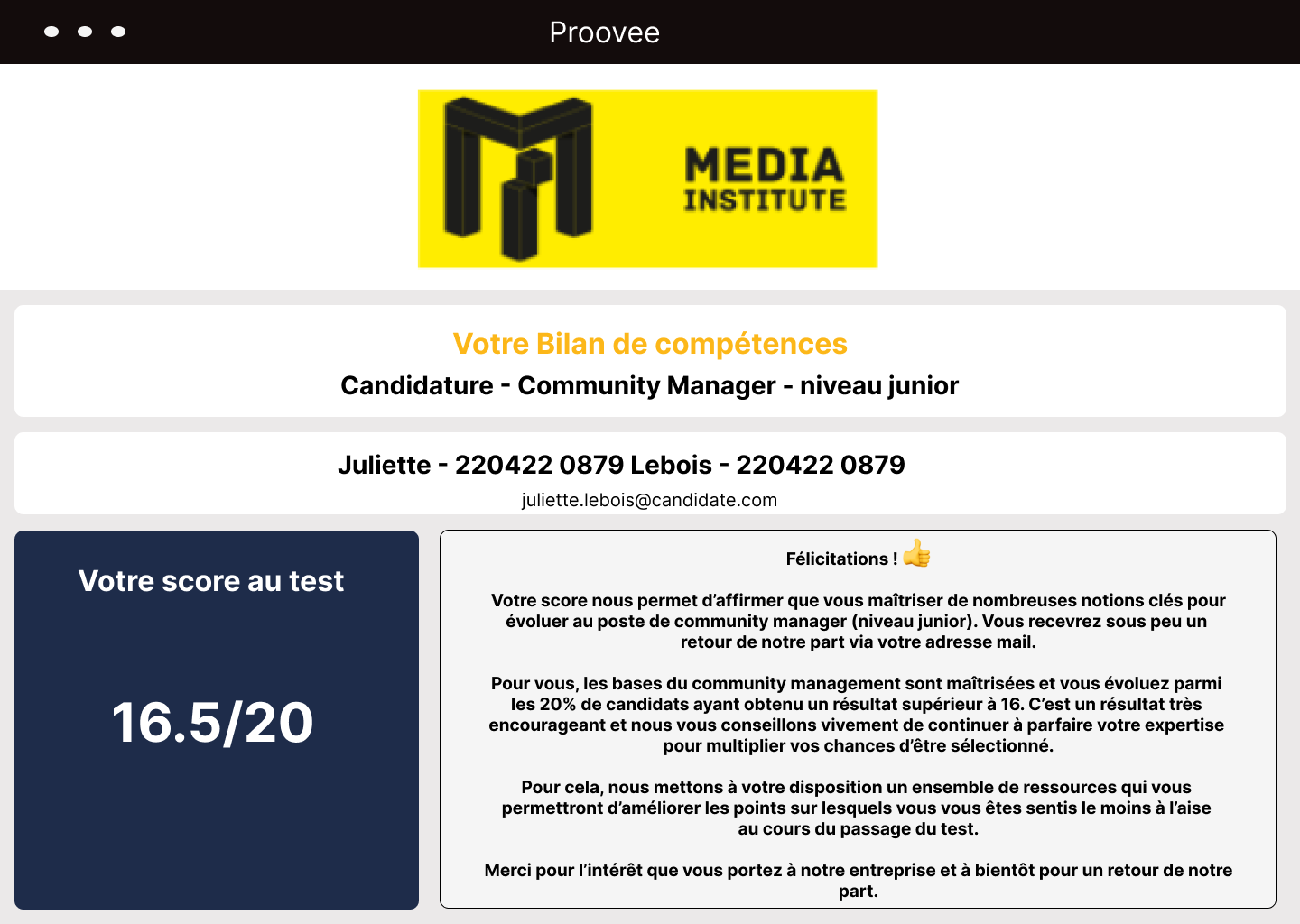 Bilan de compétences