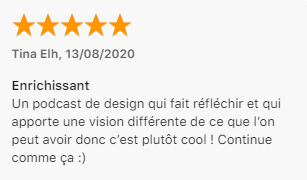 avis client parlons design Avis sur le podcast Parlons Design